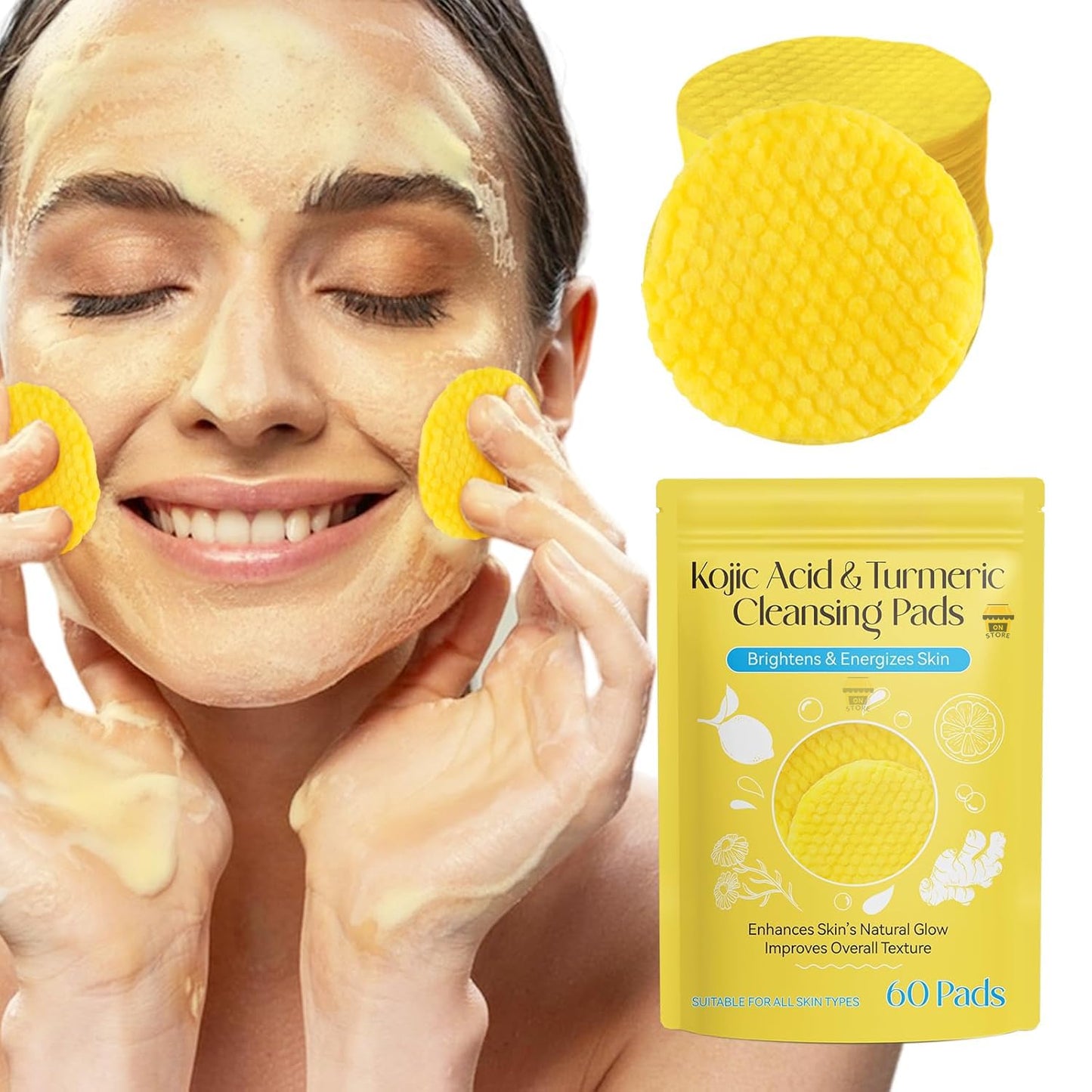 Kojic Acid and turmeric Cleansing Pads (50Pcs)